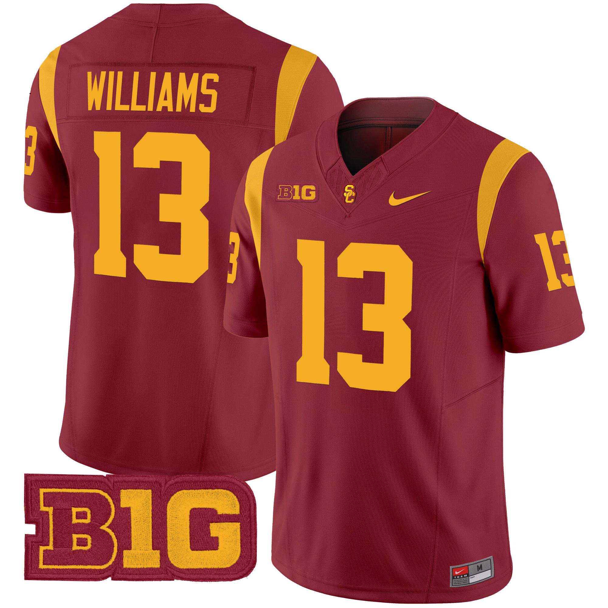 Men USC Trojans 13 Williams Red Nike 2024 Vapor Limited NCAA Jersey style 1
